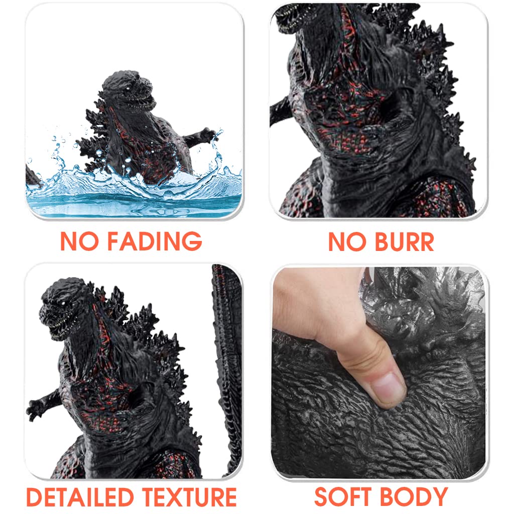 PATPAT GodZilla Toys 6.7'' PVC, King of Monster Model Collection Burning GodZilla Action Figures Soft Touch Vinyl PVC Monster Toy Dinosaur Toys for Kids Birthday Christmas Gifts for Boys Girls PATPAT GodZilla Toys 6.7'' PVC, King of Monster Model Collection Burning GodZilla Action Figures Soft Touch Vinyl PVC Monster Toy Dinosaur Toys for Kids Birthday Christmas Gifts for Boys Girls